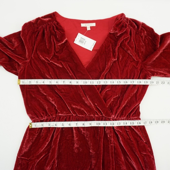Beltaine Red Velvet Holiday Party Dress - Picture 6 of 8